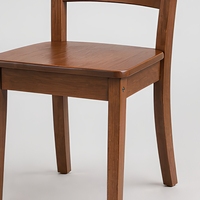 Chaise de salle à manger en bois massif, chaise d'appoint en bois couleur noyer, dossier en échelle, pour la maison et les restaurants