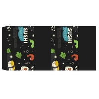 Kraft Paper Sleeve Folders Sushi Takeout Food Glossy Lamination Varnishing Paperboard Foil Recyclable Food Packaging