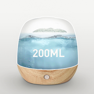 Humidificador ultrasónico inteligente de 200 ml, difusor de vapor frío, luz nocturna, para uso doméstico y en el coche, aroma de aceites esenciales, cerámica. - Product Image 2