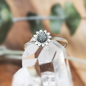 Anello Girasole per Donne, Stile Artistico Fresco, Accessorio per Dito Indice - Product Image 4