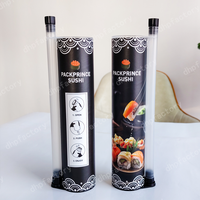 Tube d'emballage cylindrique pour sushi, burrito, en papier rond personnalisé, à ouverture par pression, emballage alimentaire rigide de qualité alimentaire, tube d'emballage de luxe pour sushi