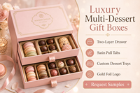 Boîtes cadeaux en chocolat rigides de qualité supérieure personnalisées, fabriquées en carton écologique de qualité alimentaire. .