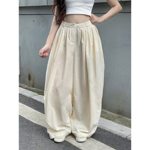 Pantalon jupe d'été pour femmes Pantalon à jambes larges avec design de bourgeon floral Pantalon amincissant décontracté Coupe ample Bon prix - Product Image 1