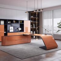 Bureau de direction design, bureau créatif pour PDG, bureau de superviseur, bureau de gestionnaire, bureau et chaise de bureau
