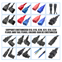 Câble d'alimentation PDU certifié VDE CE UL IEC C14 vers C13 10A/15A 250V 3x0.75mm 18AWG Cuivre pour rack de serveur - HENG-WELL