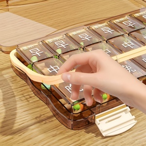 Pastillero Semanal Desmontable de 21/28 Compartimentos, Organizador de Pastillas para Viaje, Estuche de Almacenamiento de Medicamentos para 7 Días - Product Image 5