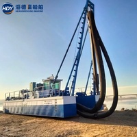 Petit dragueur à aspiration par jet pour la production de sable de rivière et le nettoyage des étangs – Projet Afrique