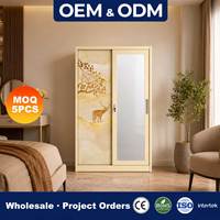 Armoire métallique imprimée avec espace de rangement verrouillable pour vêtements, organisateur domestique gain de place pour dressing, fabricant sur mesure