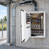 Boîtier de distribution électrique intérieur 380V 200A mural en métal basse tension pour projets de transmission d'énergie industrielle