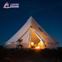 Tentes en toile d'extérieur quatre saisons 3M 4M 5M 6M avec poêle à bois, tente dôme de camping pour glamping de luxe, tentes yourtes à vendre