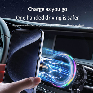 Nouveaux produits 2025 – Support de téléphone magnétique sans fil 15W pour voiture, fixation rapide sur tableau de bord ou grille d'aération pour téléphones mobiles - Product Image 2