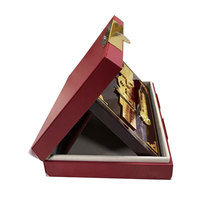 Souvenirs de cadeau d'affaires d'entreprise d'artisanat en métal de haute qualité personnalisés avec des cadeaux promotionnels en métal de boîte en bois