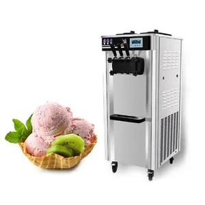 Commercial Automatic Three Flavor Soft Ice Cream Maker Equipment 25 Liters Ice cream machine