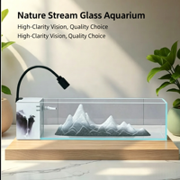 Aquarium en verre USMILEPET Premium pour usage domestique, filtre à circulation écologique, réservoir pour l'élevage de poissons à domicile