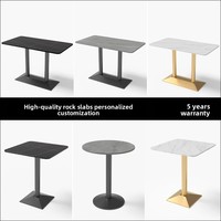 Table de salle à manger commerciale en bois massif, style moderne et minimaliste, multifonctionnelle, carrée, pour café, bar, salon de thé, cantine, restauration rapide