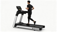 Tapis roulant électrique commercial 4,0 HP, capacité 150 kg, avec écran LED sans fil pour la fréquence cardiaque et suivi des calories, pour salle de sport et domicile
