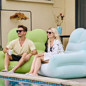 Outafun Inflatable Air <b>Sofa</b> Flocked Modern Design Outdoor Portable <b>Camping</b> Chair - Product Image 3