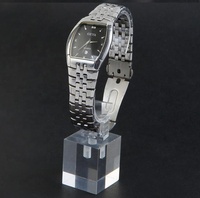 Présentoir de montre de luxe en plexiglas transparent avec support en C