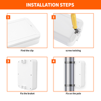 Caja de Plástico Impermeable IP67 para Exteriores con Protección UV ASA UL94HB, Soporte para Poste, Rastreador GPS, Gateway Lorawan, Carcasa para Sensor IOT