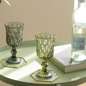 200ml Rétro Perle Point En Relief <span class=keywords><strong>Verre</strong></span> Gobelet Lumière De Luxe Personnalisé Couleur Vert Rouge Gris Cocktail Rouge <span class=keywords><strong>Verre</strong></span> À Vin - Product Image 3