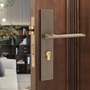 BR555-<span class=keywords><strong>106</strong></span> Poignées de porte à levier en laiton de luxe personnalisées, design moderne à <span class=keywords><strong>prix</strong></span> avantageux pour serrures de porte extérieures résidentielles, quincaillerie robuste - Product Image 4
