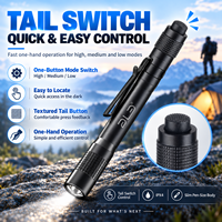 Lampe torche stylo rechargeable 550LM, double alimentation Type-C, LED, portative, faisceau 120M, éclairage d'inspection EDC pour réparation extérieure