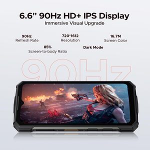 DOOGEE Fire 5 – Téléphone robuste Octa Core GSM, 13000 mAh, <span class=keywords><strong>Android</strong></span> 15, double carte SIM, écran HD+ 6,6'' 90Hz, étanche, 12 Go + 64 Go, identification faciale, robuste - Product Image 2