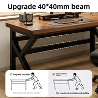Bureau d'ordinateur convertible en bois massif multifonctionnel pour la maison, la chambre, le gaming, l'e-sport, l'étude, l'écriture, le bureau, avec plateau long