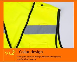 構造制服ワーク反射服視認性反射安全ベストジャケットセキュリティベストロゴ付き - Product Image 4