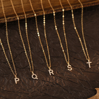 LEPAI Bijoux de mode Collier avec pendentif A-Z en argent sterling 925 Colliers de mode Accessoires pour femmes