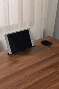 Table élévatrice pneumatique de haute qualité en bois naturel, mobilier de bureau moderne, convertible, réglable et modulaire - Product Image 2