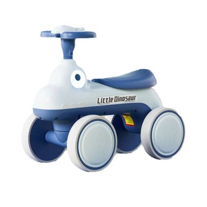 Little Dinosaur Kids Balance Bike 12 Inch Wheels 1-3 Years Old Four Wheel Toddler Walker Safe Ride On Toy - Product Image 1