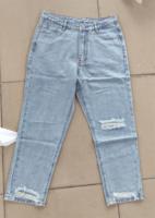 Jean décontracté taille haute slim pour femme, effet vieilli et déchiré, coupe push-up, extensible et sexy pour filles - Vente mixte