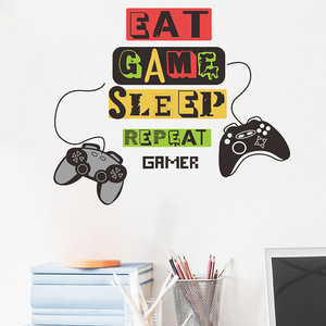 Home Decoration Self Adhesive Pvc Eat Sleep <strong>Gaming</strong> Zone Wall <strong>Sticker</strong> - Product Image 3