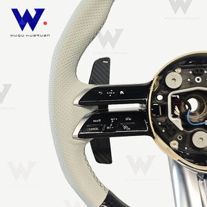 Adecuado para <span class=keywords><strong>Mercedes</strong></span> Benz W213 C238 GLE W167 C167 <span class=keywords><strong>GLS</strong></span> X167 GLC X254 C254 E53 E63 AMG volante de fibra de carbono de cuero - Product Image 2