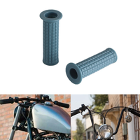 Poignée Vintage Personnalisée en Caoutchouc pour Moto Cruiser Chopper Dirt Street Bike Scooter Enduro, 1 "25mm 28mm