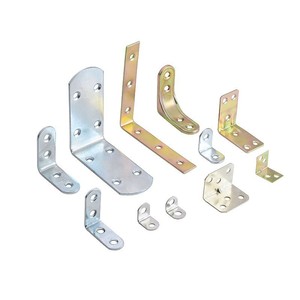 Soporte de ángulo recto de acero al carbono galvanizado para accesorios de conexión de estantes de armario - Product Image 1