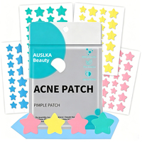 AUSLKA Beauty Patchs Hydrocolloïdes Étoile Authentiques pour l'Acné, Patchs Invisibles pour Boutons et Imperfections, Marque Privée pour Tous Types de Peau