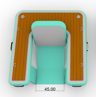 Station d'accueil gonflable pour l'été, chaise flottante gonflable pour piscine/lac/mer
