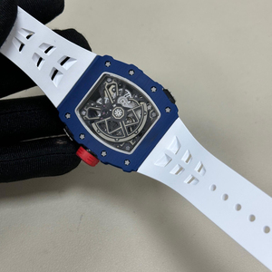 High-quality Blue Carbon Fiber <b>Skeletonized</b> Business Men's <b>Watch</b> <b>Automatic</b> Mechanical <b>Watch</b> - Product Image 4