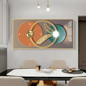 Tùy Chỉnh Bán Buôn Bức Tranh Nhà Kim Loại Nghệ Thuật Hiện Đại Lớn Sang Trọng 3D Trang Trí Nội Thất Bắc Âu Đồng Hồ Treo Tường - Product Image 1