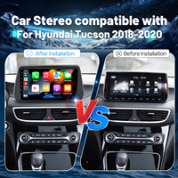 10 pouces Android écran tactile autoradio écran GPS Navigation Bluetooth Android Auto lecteur DVD de voiture pour Hyundai Tucson 2018-2020