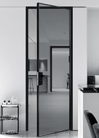 Porte de toilette en verre trempé étanche, modèle 40*12, épaisseur 5mm, avec cadre en alliage d'aluminium, pour salles de bain d'hôtel – Célèbre sur Internet