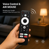 Nouvelle télécommande vocale AIR MOUSE pour boîte TV ONN Mecool, compatible avec 22 boutons, couleur noire, pour Google/Android TV Box