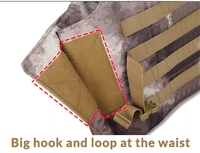Porte-plaque de sécurité en tissu oxford python molle balistique à dégagement rapide personnalisé, gilet tactique de chasse camouflage