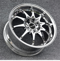 Jantes Fonyee Classic Chrome 15 pouces 7J multi-perforées 4x100/4x114.3 poli miroir à lèvre large et profonde pour véhicules compacts