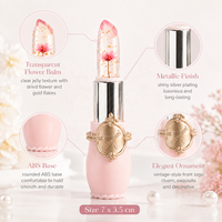 Rouge à lèvres magique à changement de couleur selon la température avec fleur séchée naturelle et baume à lèvres cristallin – Marque privée