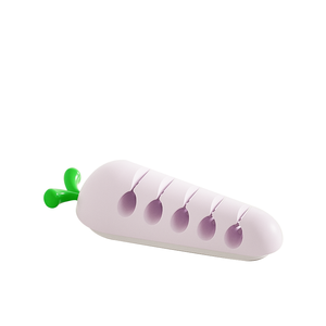 Design proprio <span class=keywords><strong>5</strong></span> canali TPR <span class=keywords><strong>a</strong></span> forma di carota cavo di gestione clip morsetto adesivo <span class=keywords><strong>a</strong></span> casa ufficio Desktop cavo cavo USB Organizer - Product Image 2