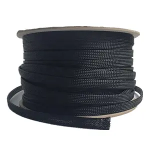 3mm 100mm Insulation PET braided expandable cable sleeve for electric wire