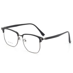 Monturas de Gafas de Media Montura Danyang 98313 para Hombre, Negras, TR90, para Miopía, Tamaño Mediano, Lentes de Resina - Product Image 1